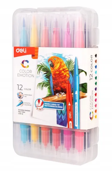 Flamastry Deli 12 szt. zdjęcie 3