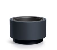 Doniczka okrągła HEOS DLHEN400 z wkładem | Antracyt