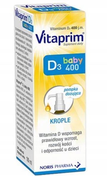 Vitaprim D3 Baby 400, krople, 10 ml zdjęcie 1