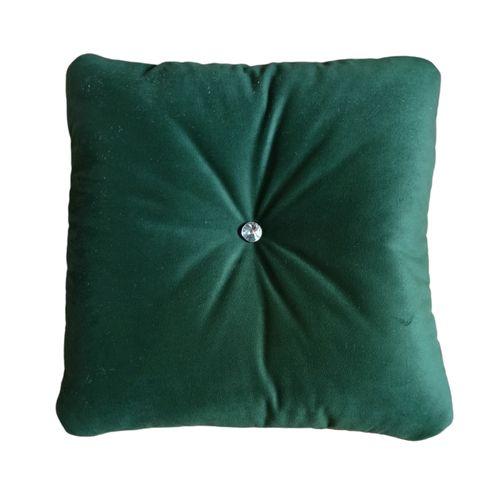 Poduszka dekoracyjna ozdobna welur jasiek zielona na Arena.pl