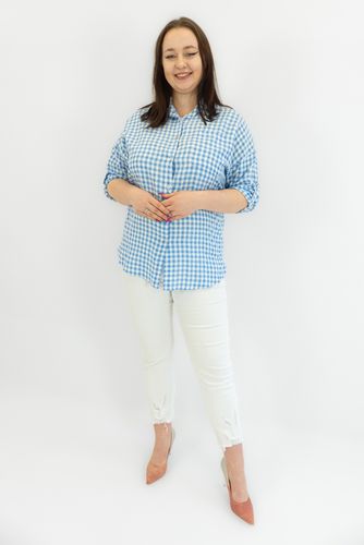 Koszula w Niebieską Kratę Damska UNI na Arena.pl