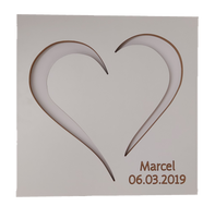 Wielkie serce na ścianę grawer