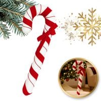 bombka na choinkę 1 sztuka lizak czerwono-biały xxl 33cm bsn75