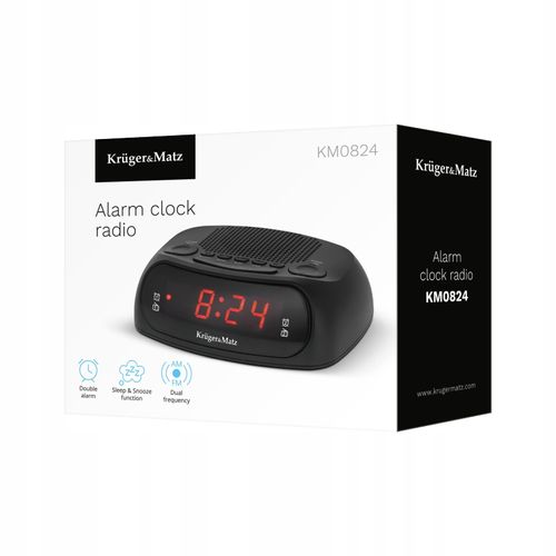 Radiobudzik Kruger&Matz Pamięć 20 Stacji Podwójny Budzik Drzemka na Arena.pl