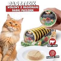 Karma dla kota pasztecik wołowy z babką płesznik Pâté 30g x8 szt. UNIQ PETS
