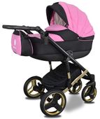 WÓZEK DZIECIĘCY 3w1 Lameiro Gold Premium Złoty Wielofunkcyjny