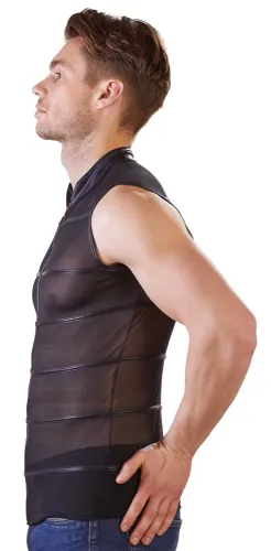 nek męska koszulka mesh czarna s bezrękawnik z zamkiem przod na Arena.pl