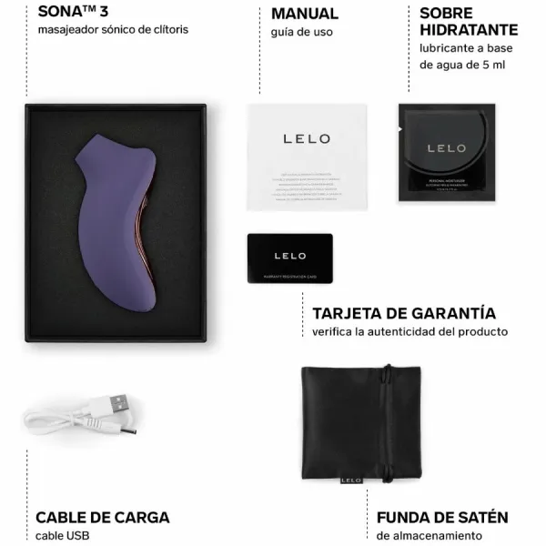 lelo sona 3 cyber purple - sonic system, 12 trybow, aplikacja zdjęcie 5
