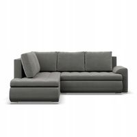 KANAPA NAROŻNIK FORESTA XL JASNY SZARY Rozkładana KRONOS VELVET