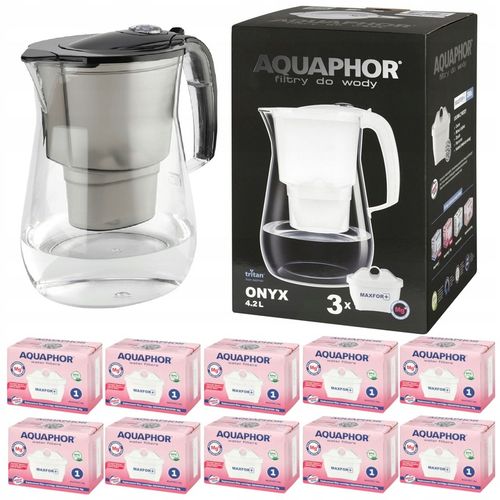 Dzbanek filtrujący Aquaphor Onyx + 10 wkładów Maxfor Mg na Arena.pl