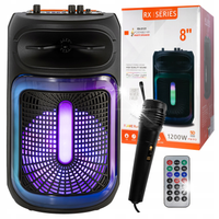 GŁOŚNIK BLUETOOTH BOOMBOX Radio Wieża Odtwarzacz MP3 USB KARAOKE + MIKROFON