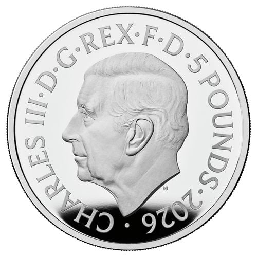 Portraits of Queen Elizabeth II - Arnold Machin Effigy £5 Srebro 2026 Proof na Arena.pl