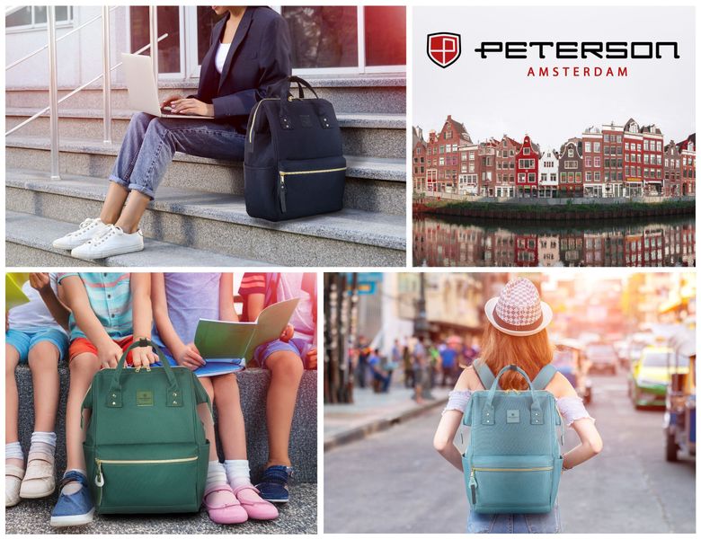 plecak materiałowy ptn alfa-5288 gray zdjęcie 15