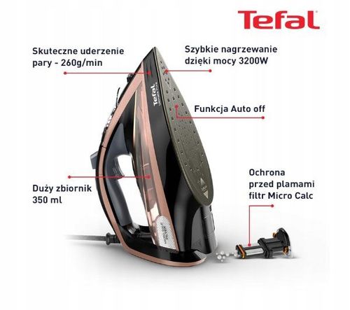 Żelazko parowe Tefal Ultimate Pure FV9845 3200W na Arena.pl