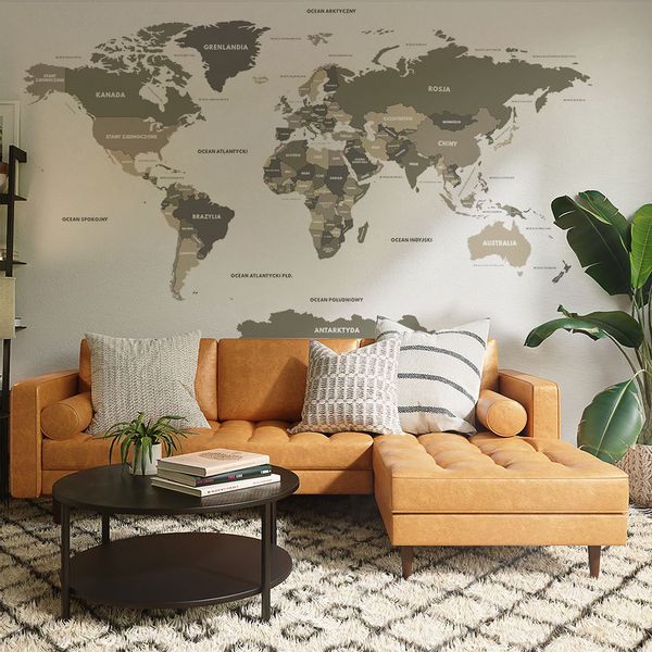 Tapeta Mapa W22 270 cm płótno zdjęcie 3