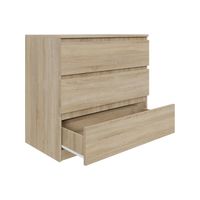 Komoda dąb sonoma AVEN 80 cm z 3 szufladami różne kolory DARMOWA DOSTAWA