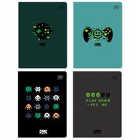 4X ZESZYT A5 32 KARTKI KRATKA MARGINES DLA CHŁOPCA