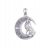 ZAWIESZKA SREBRNA 925 – Wilk i Księżyc | J’ADEMI
