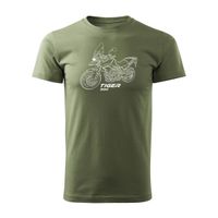 Koszulka motocyklowa z motocyklem na motor Triumph Tiger 900 męska khaki REGULAR XXL