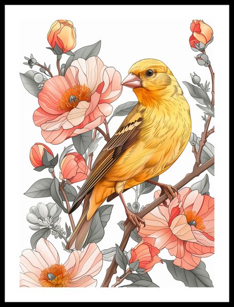 Plakat 40x55cm Wiosenny Śpiewaczek zdjęcie 3