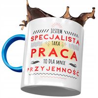 Kubek Błękitny Dla Specjalisty To Przyjemność Z Nadrukiem Ze Zdjęciem