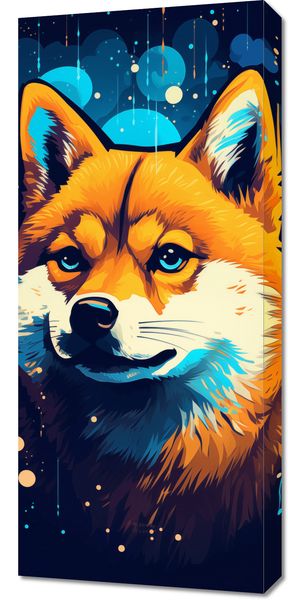 Obraz 40x90cm Lisek w Kosmosie zdjęcie 1