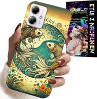 ETUI DO MOTOROLA MOTO G14 - ZNAK ZODIAKU, RYBA ASTRONOMIA + FOLIA