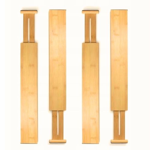 Przegrody do szuflad rozsuwane bambusowe organizer separator na Arena.pl