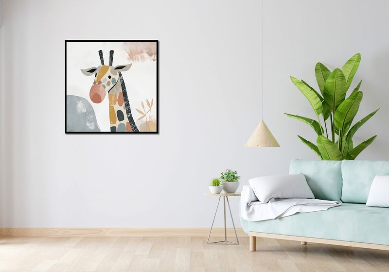 Plakat 80x80cm Żyrafa Bambino zdjęcie 4