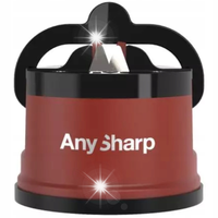 ANYSHARP OSTRZAŁKA OSEŁKA NOŻY WĘGLIKA WOLFRAMU PRZYSSAWKĄ CLASSIC RED MAT