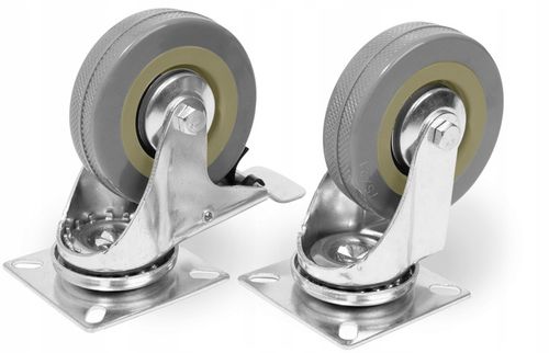 KÓŁKA MEBLOWE OBROTOWE GUMOWE CICHE KOŁA ŁOŻYSKOWANE ZESTAW 4 KÓŁEK na Arena.pl