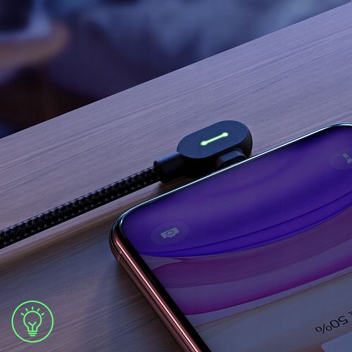 mcdodo kabel kątowy 90° usb-c lightning dwustronny do iphone 13 14 led 1m na Arena.pl