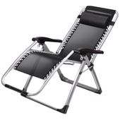 Leżak Ogrodowy Grawitacyjny Fotel Plażowy Krzesło Kempingowe z Zagłówkiem