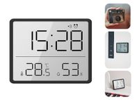 Zegarek na lodówkę ścianę temp wilgotność czarny