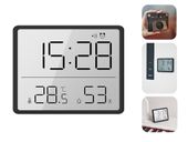 Zegarek na lodówkę ścianę temp wilgotność czarny