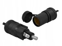 ADAPTER Z WTYCZKĄ DIN I GNIAZDEM EURO 12V 24V