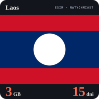 Karta eSIM Internet Laos 3 GB na 15 dni - bez rejestracji