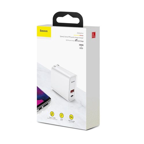 Baseus ładowarka sieciowa PPS QC USB + PD 30W biała na Arena.pl