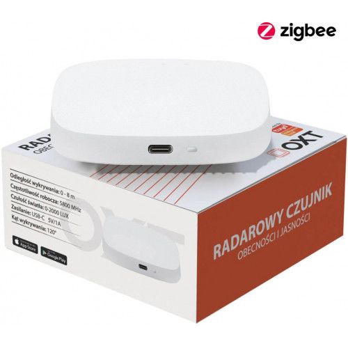 OXT Czujnik radar obecności jasności USB ZigBee TUYA T165 na Arena.pl