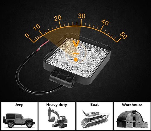 Halogen samochodowy led, roboczy doświetlacz 48w 4800lm na Arena.pl