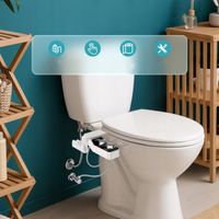 BIDET WC Z FUNKCJĄ SAMOCZYSZCZENIA 2 DYSZE REGULACJA CIŚNIENIA WODY
