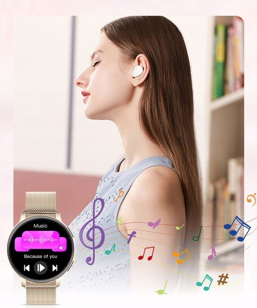 SMARTWATCH ZEGAREK DAMSKI POLSKIE MENU ROZMOWY WIADOMOŚCI 4 PASKI zdjęcie 13