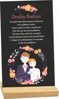 STATUETKA RAMKA podziękowanie dla rodziców na ślub wesele życzenia druk UV