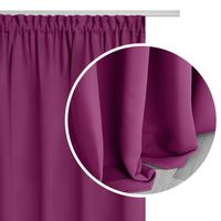 Zasłona gotowa na taśmie HOLD 140x250 zaciemniająca blackout amarant