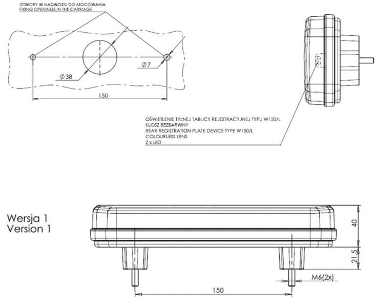 Lampa LED zespolona tylna 4 funkcje 1113 L/P zdjęcie 9