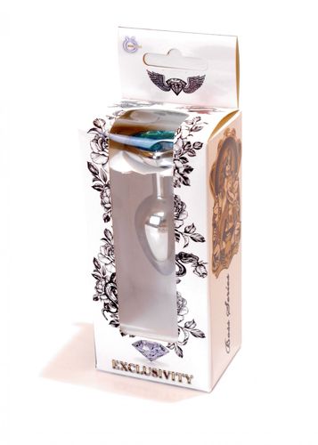 plug jewellery silver  heart plug  light blue na Arena.pl