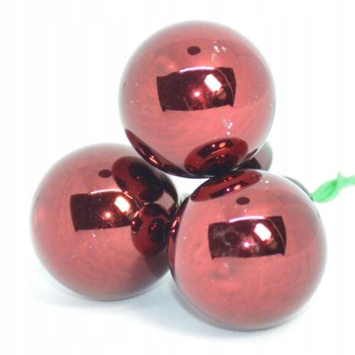 Bombki szklane drucik czerwień świąteczna 2cm/ 144 na Arena.pl