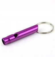 Gwizdek Alarm Odstraszacz Brelok Aluminium Metal Do Treningu Tresury Fiolet