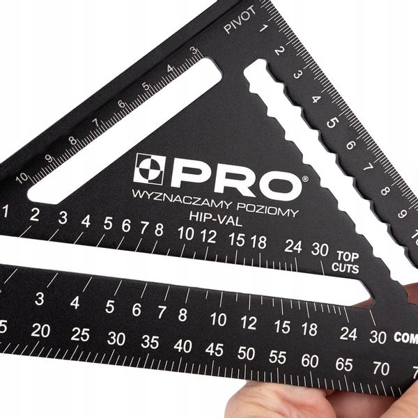 KĄTOWNIK STOLARSKI CIESIELSKI ALUMINIOWY PRZYMIAR KĄTOMIERZ BUDOWLANY 175mm zdjęcie 7