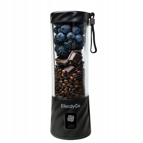 Blender kielichowy BlendyGo 3 Mikser do smoothie 250W czarny + GRATIS! zdjęcie 1